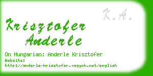 krisztofer anderle business card